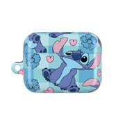 Blue Alien And Hearts Pattern AirPods Case 6