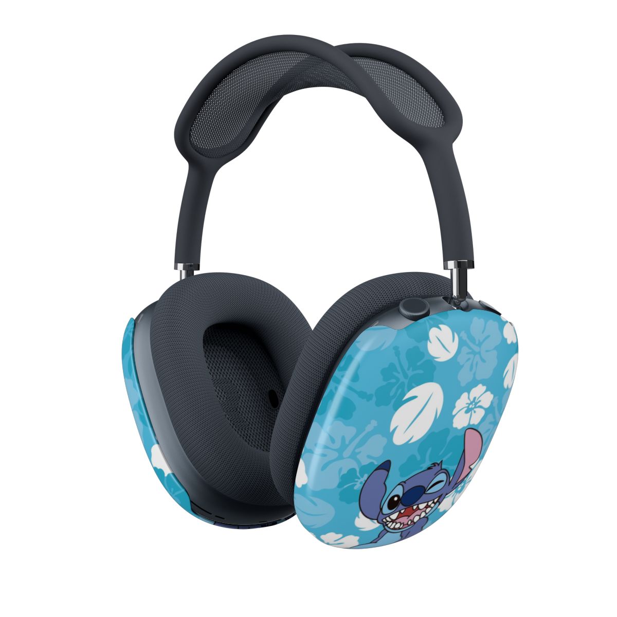 Cute Blue Alien Floral Pattern AirPods Max Case