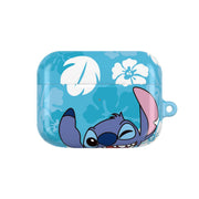 Cute Blue Alien Floral Pattern AirPods Case 5