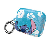Cute Blue Alien Floral Pattern AirPods Case 8