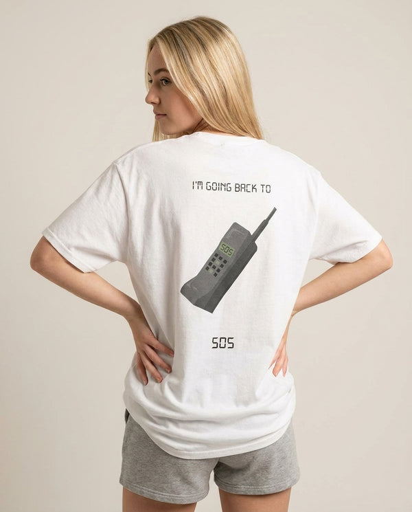 I'm going back to 505 T-Shirt — White Back, worn
