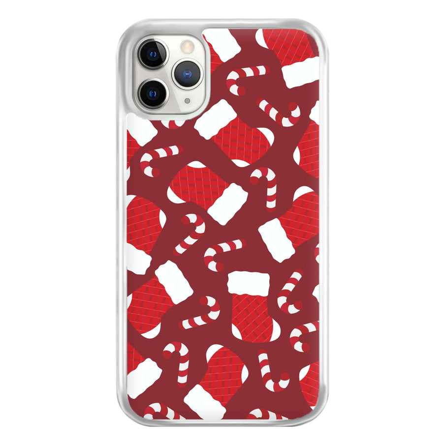 Red Stocking Pattern Phone Case