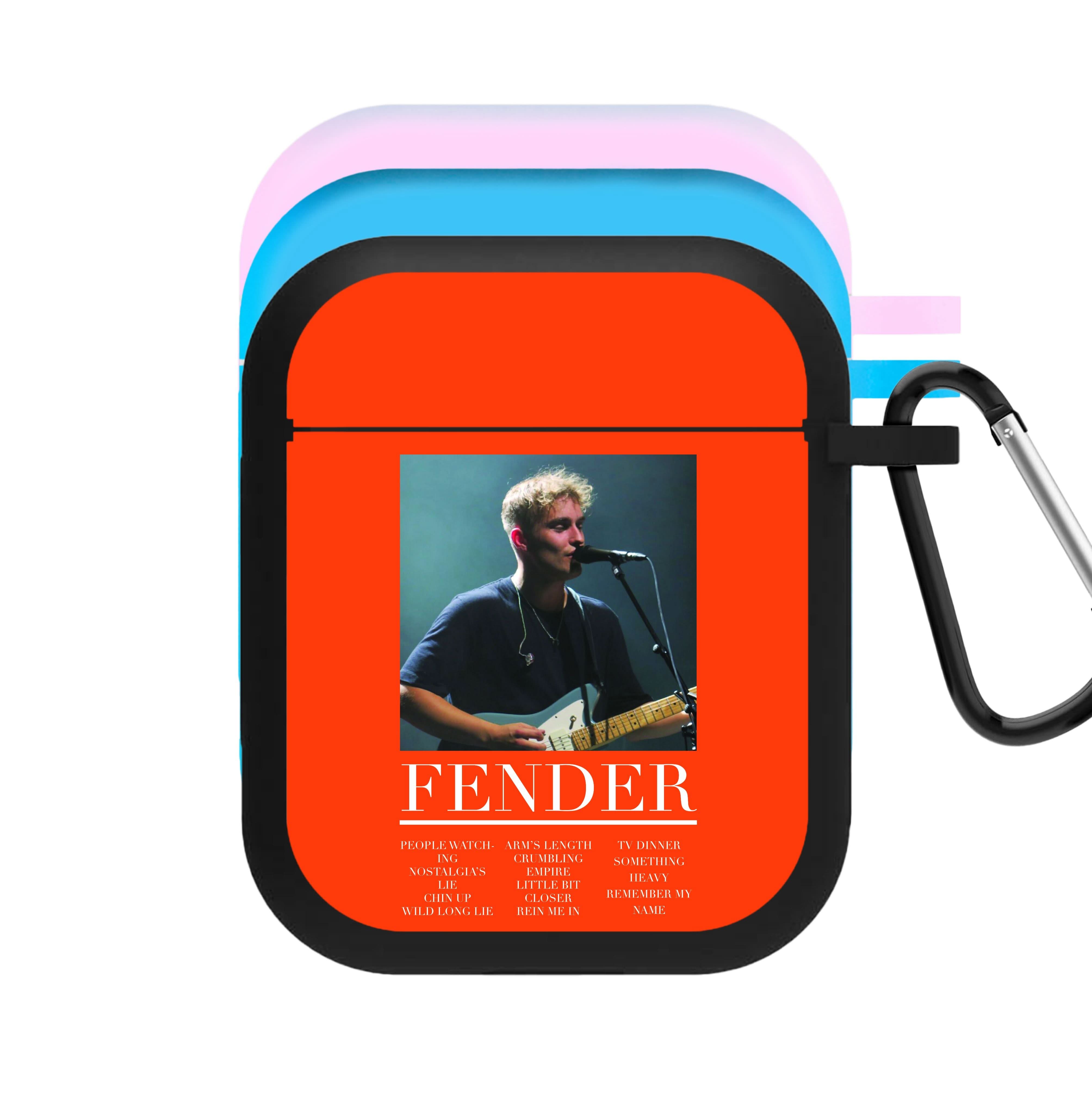Fender Orange Song List AirPods Case