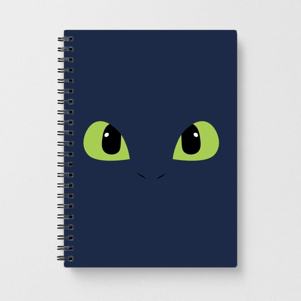 Black Fury Dragon Face Notebook