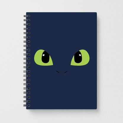 Black Fury Dragon Face Notebook