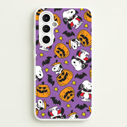Cartoon Beagle Halloween Pattern Galaxy A14 Case