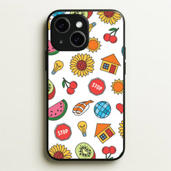 Harry Stickers Pattern iPhone 15 Plus Case