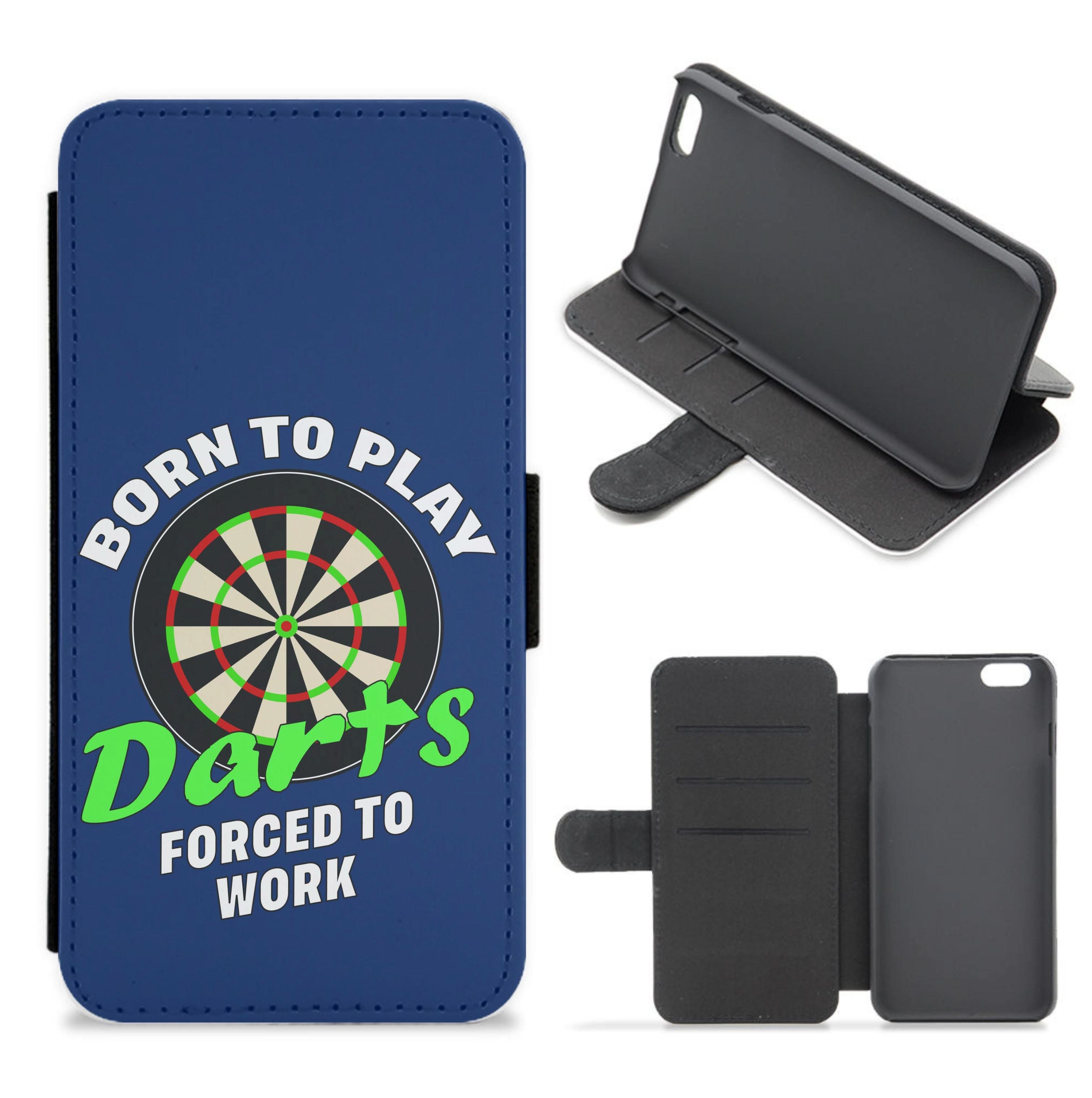 Born To Play Darts Flip / Wallet Phone Case