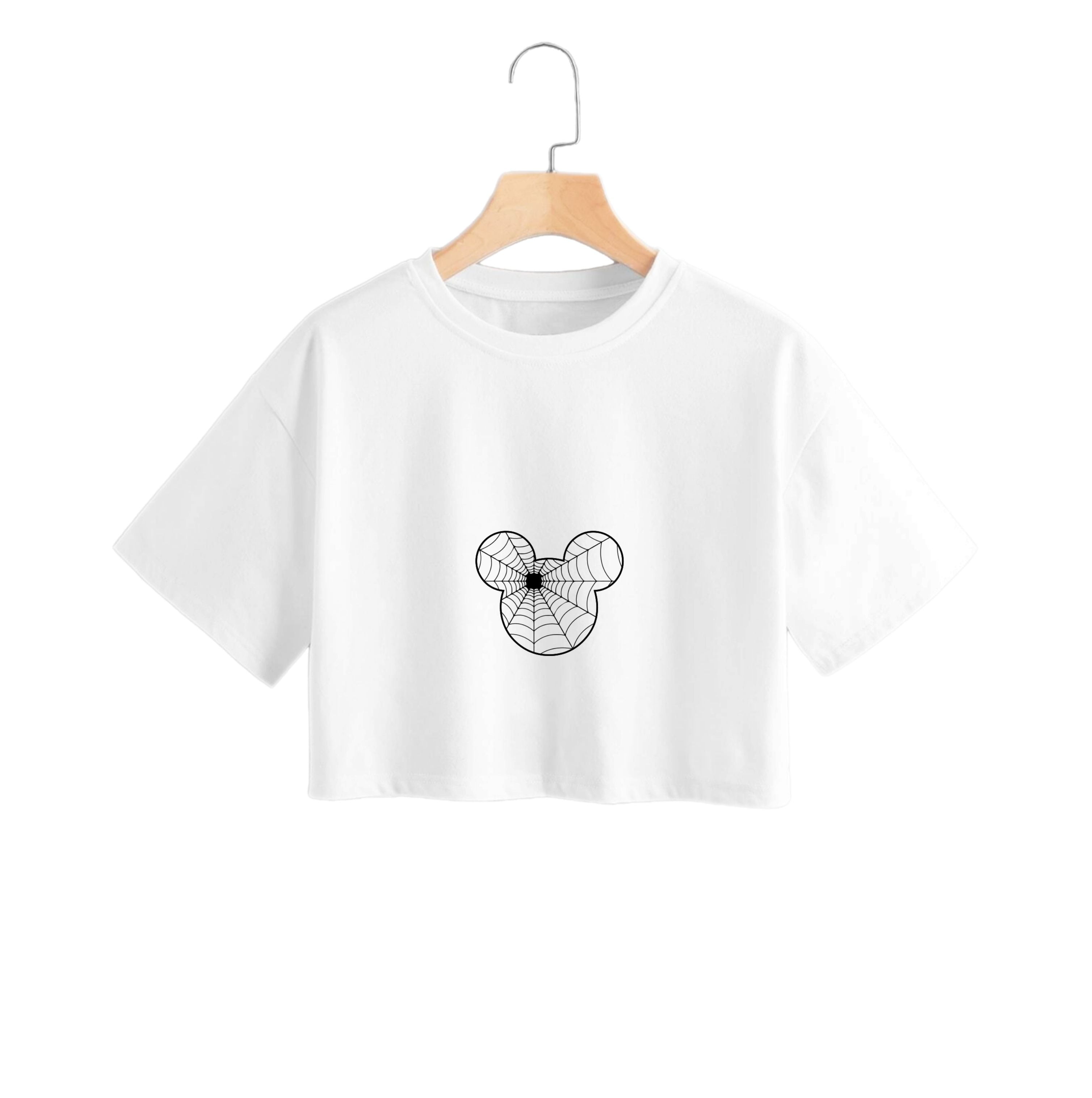 Fairytale Mouse Spider Web - Halloween Crop Top