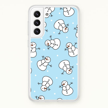 Cartoon Snowmen Pattern Galaxy S22 Plus Case