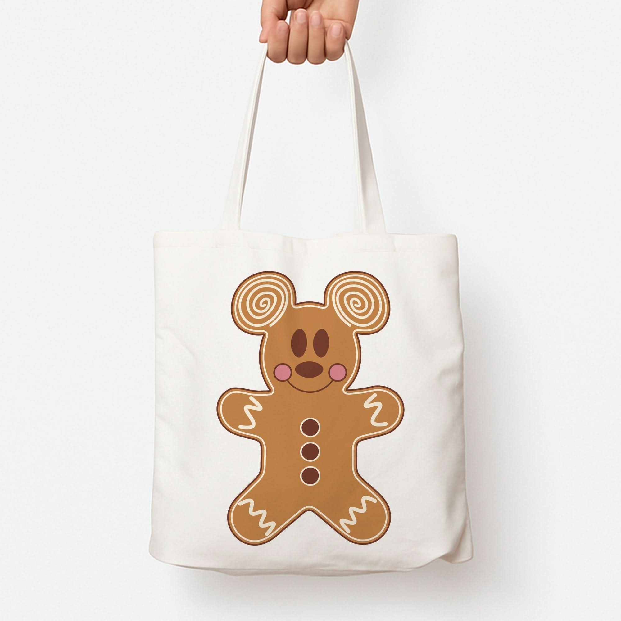 Cartoon Mouse Gingerbread Tote Bag