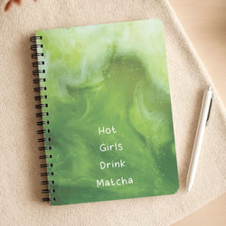 Hot Girls Drink Matcha Notepad