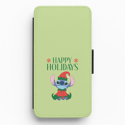 Cute Blue Alien Elf Flip / Wallet Phone Case