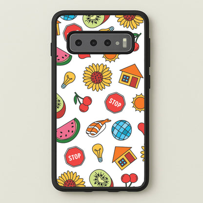 Harry Stickers Pattern Galaxy S10 Plus Case