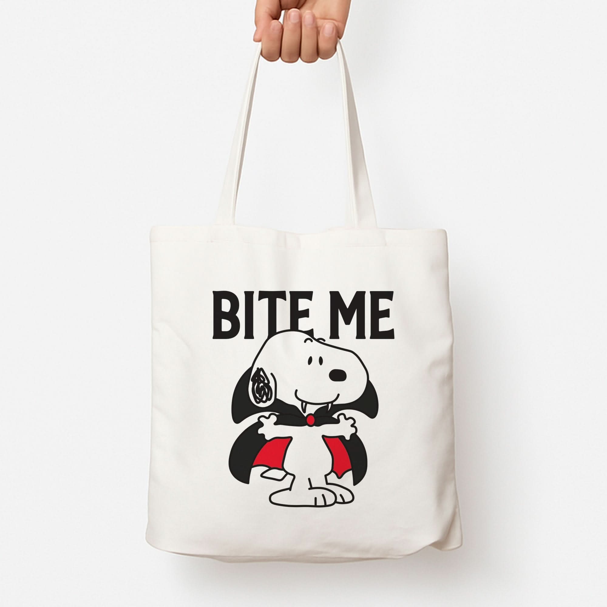 Bite Me Cartoon Beagle Tote Bag