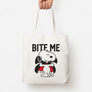 Bite Me Cartoon Beagle Tote Bag 1