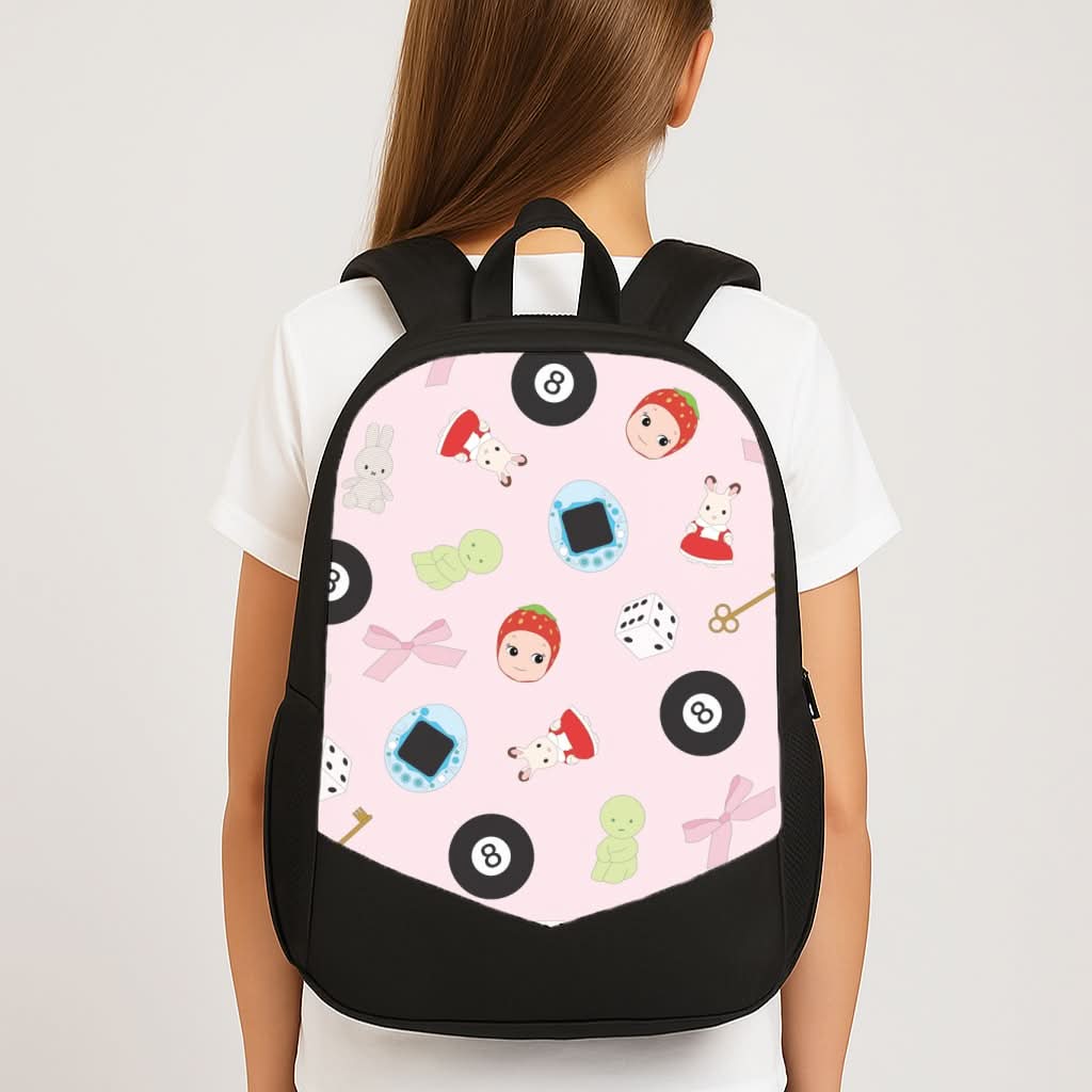 Trinkets Pattern School Bag