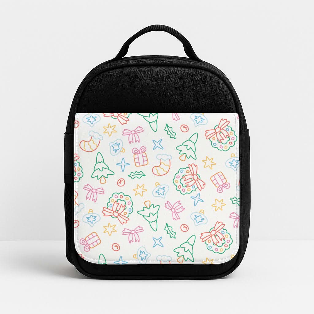Neon Christmas Icons Pattern II Lunchbox