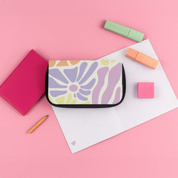 Pastel Abstract Flowers Pencil Case