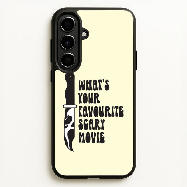 What's Your Favourite Scary Movie Trippy Galaxy A56 Case