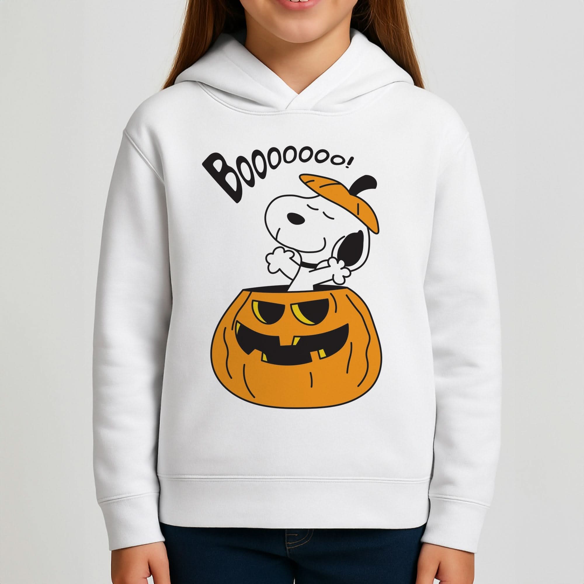 Cartoon Beagle Pumpkin Girls Hoodie