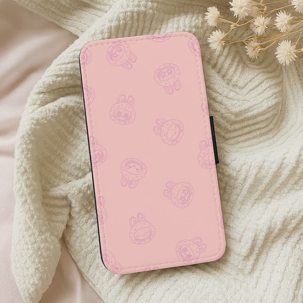Monsters Outline Pattern II Leather Phone Case