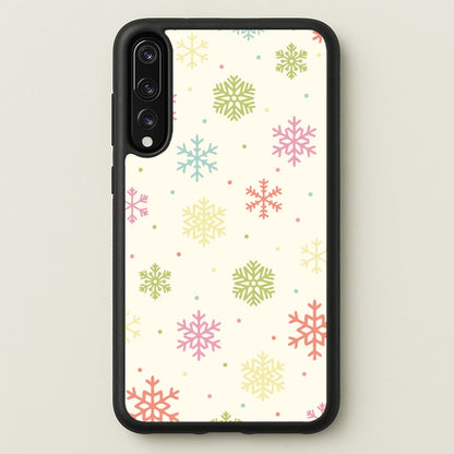 Pastel Snowflakes Pattern Huawei P20 Pro Case