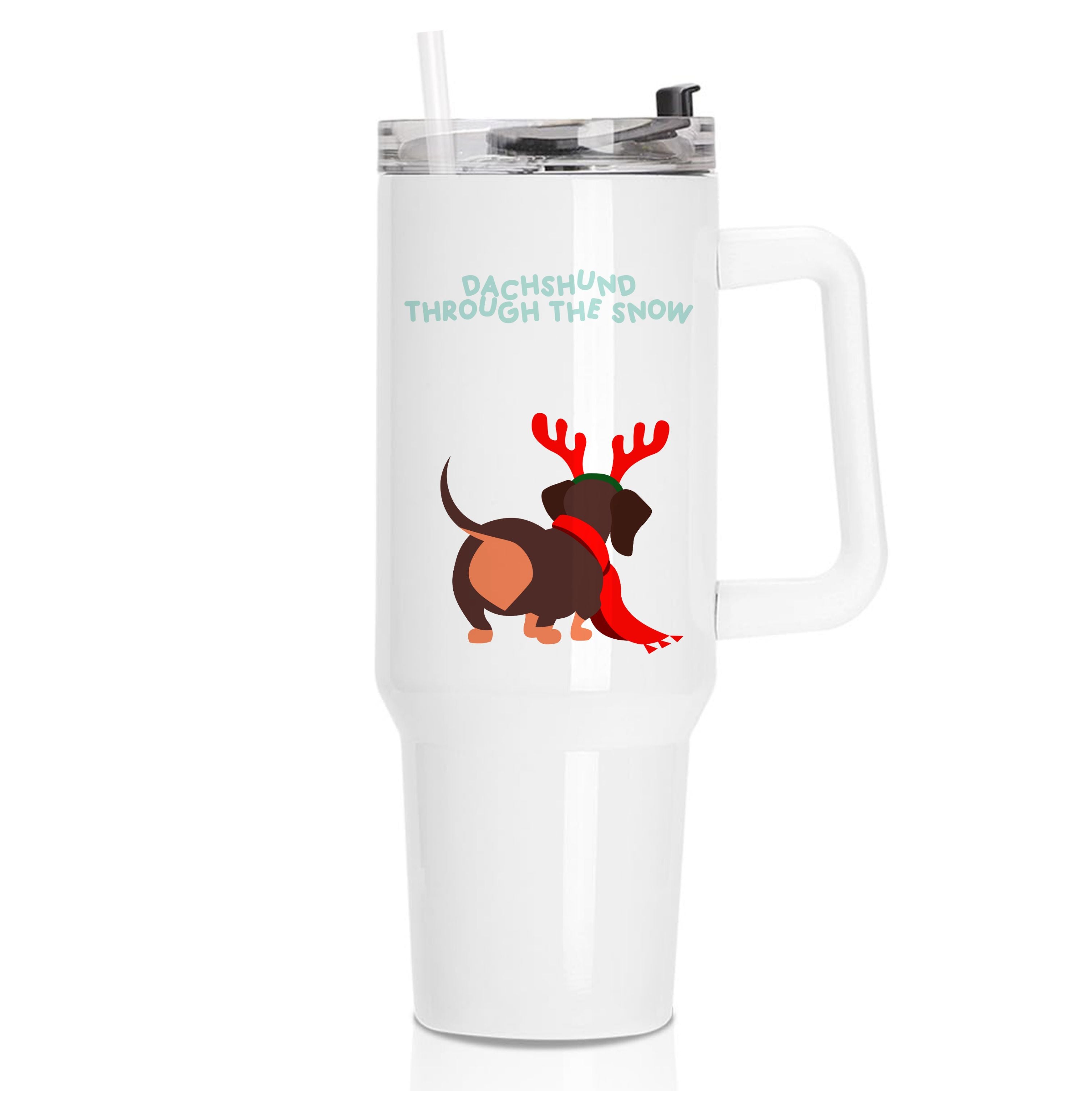 Dachshund Through The Snow - Christmas Tumbler