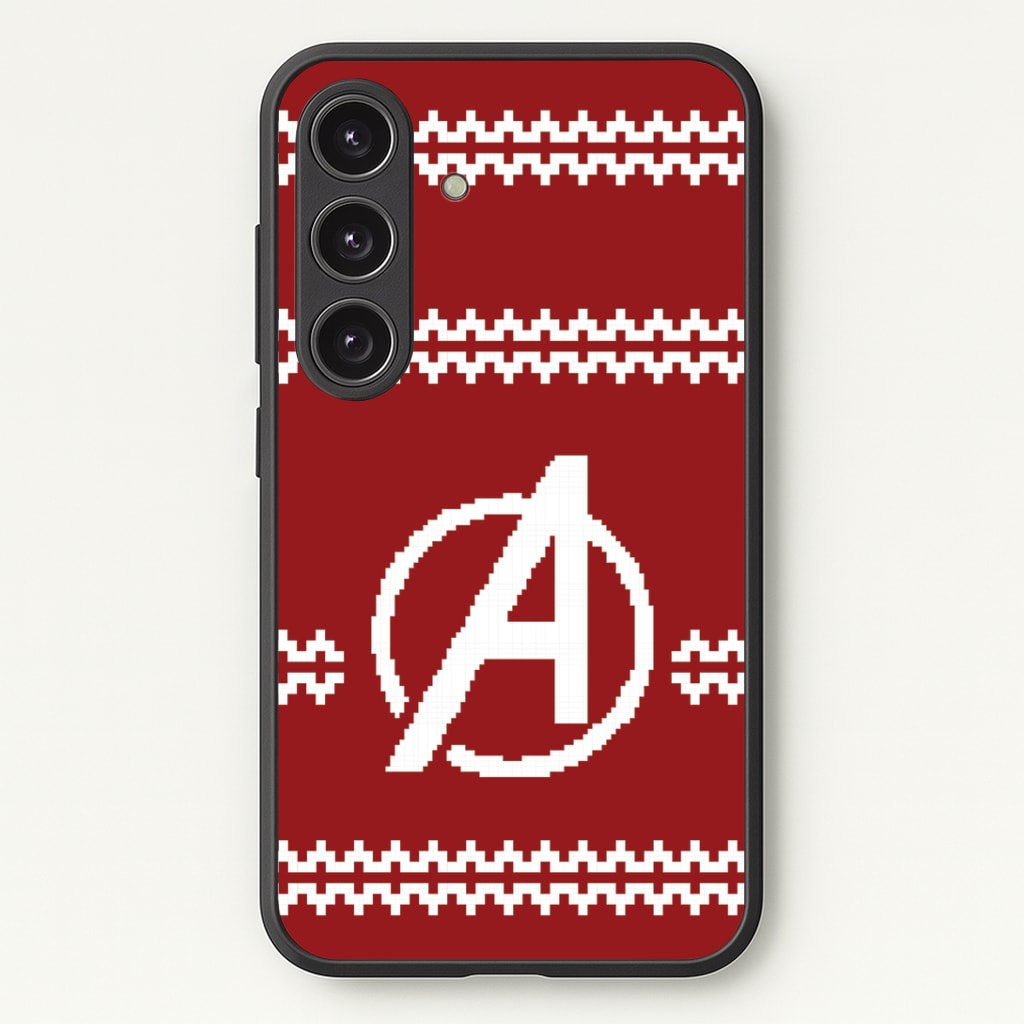 Superhero Team Red Christmas Jumper  Galaxy S24 Plus Case