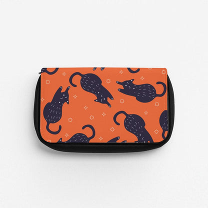 Black Cats And Stars Pattern Pencil Case