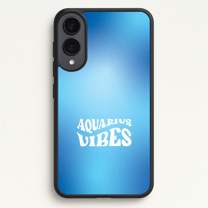 Aquarius Vibes Gradient Zodiac Galaxy S25 Edge Case