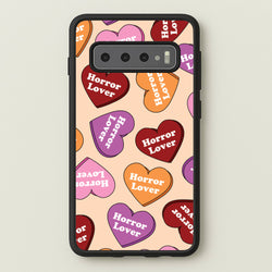 Horror Lover Hearts Pattern Galaxy S10 Case