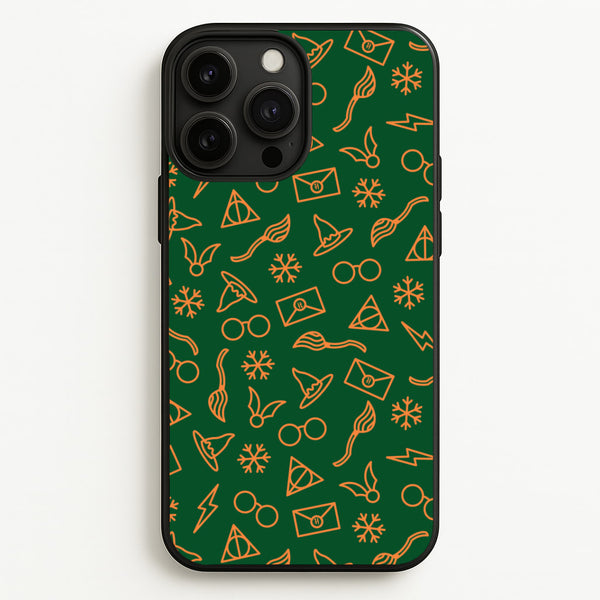 Christmas Wizard Icons Pattern iPhone 13 Pro Max Case