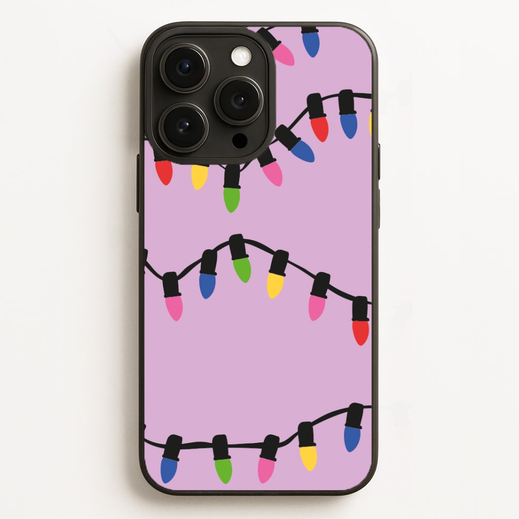 Pink Lights - Christmas Patterns Phone Case for iPhone, Samsung Galaxy and Google Pixel