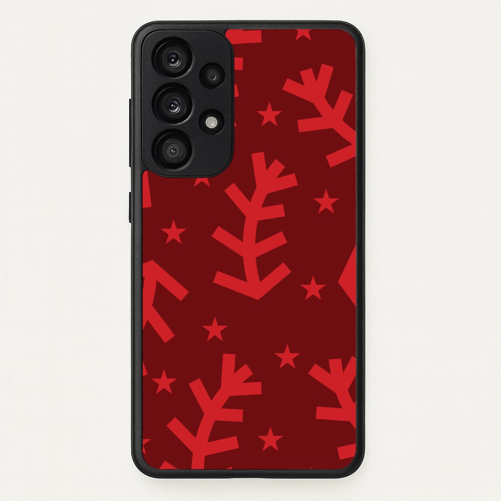 Abstract Ferns And Snowflakes Pattern Galaxy A53 Case