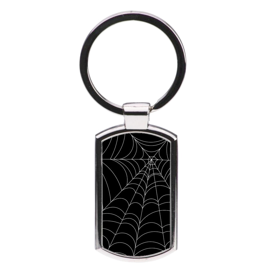 Black Cobwebs Pattern Luxury Keyring