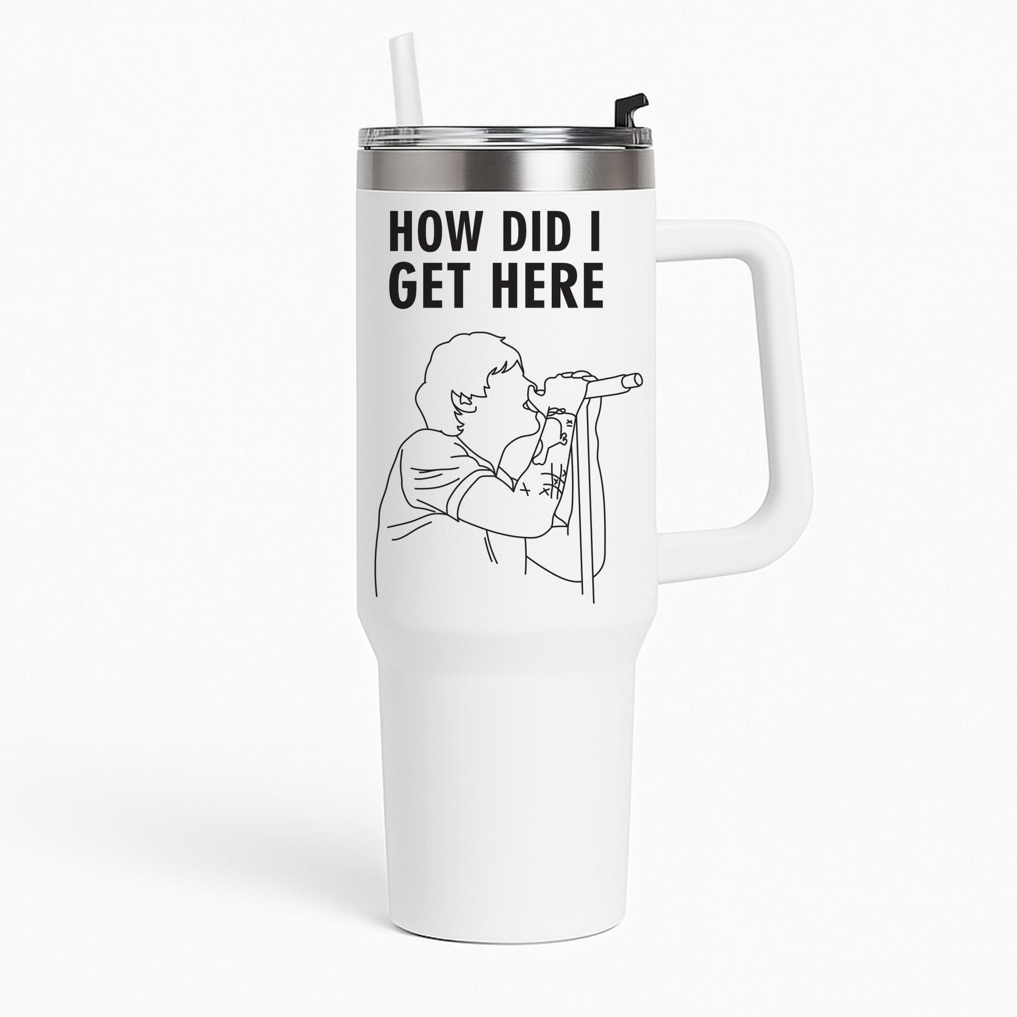 How Did I Get Here Outline Tumbler