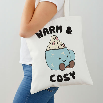 Hot Cocoa Plush Quote Shoulder Bag