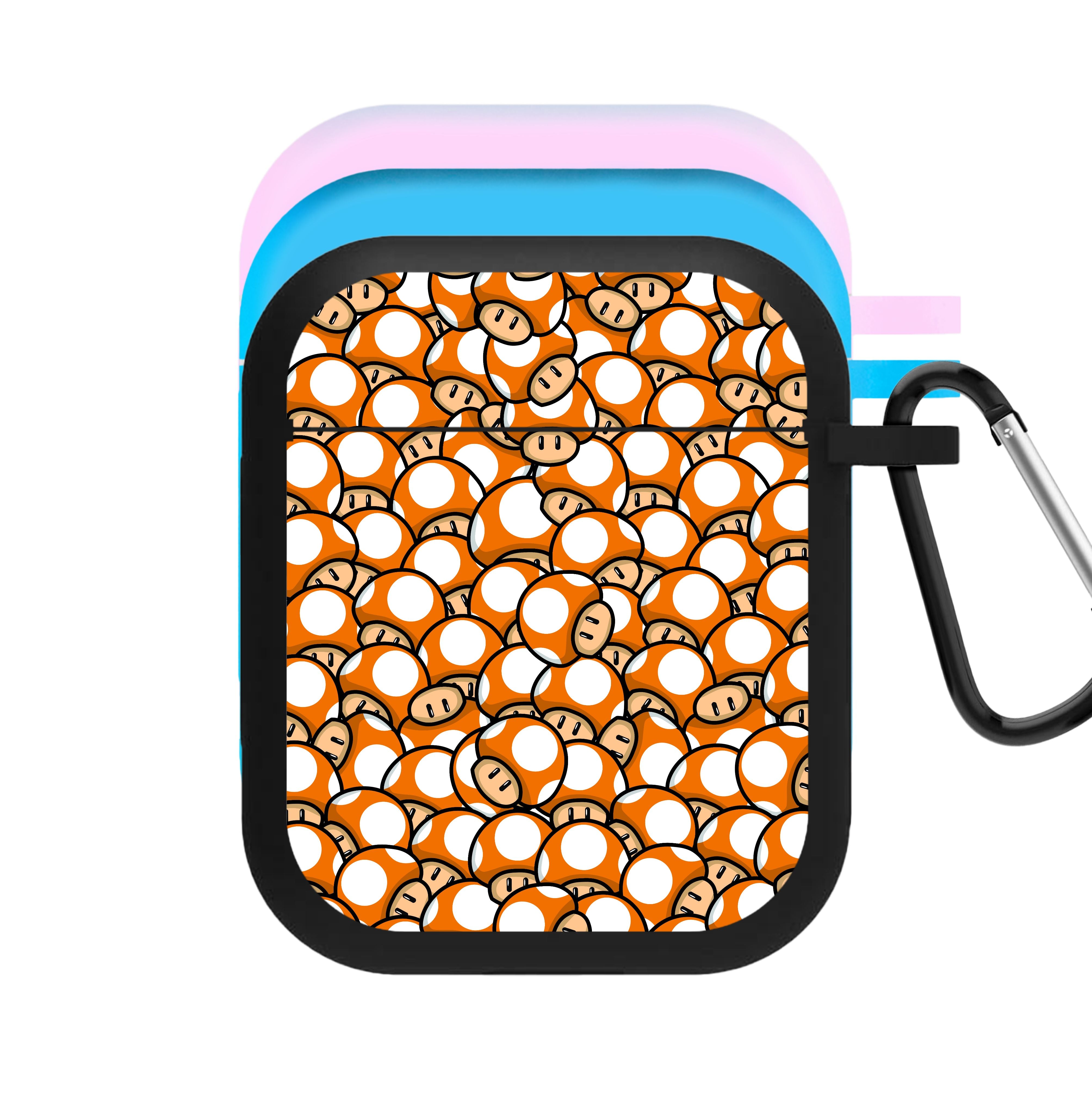 Mushroom Pattern - Orange AirPods Case