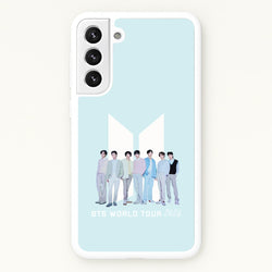 K-Pop Band Tour Pastel Blue Galaxy S22 Plus Case