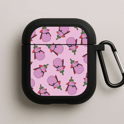 Vampire Vegetable Pattern - Halloween Black AirPods Case