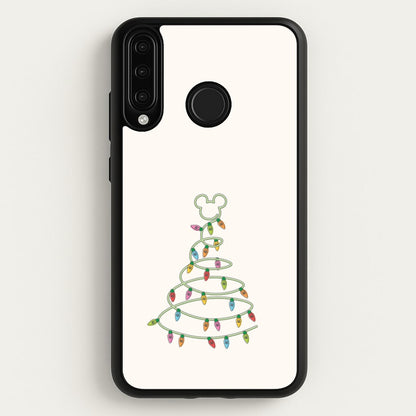 Cartoon Mouse Christmas Tree Lights Huawei P30 Lite Case