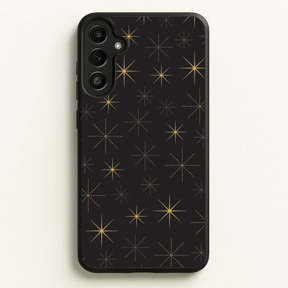 Christmas Gold Stars Pattern Galaxy A34 Case