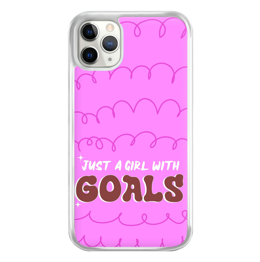 Just A Girl With Goals - Aesthetic Quote Phone Case
