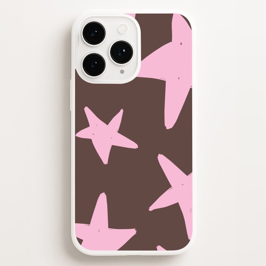 Chocolate & Strawberry Stars iPhone 16 Pro Case