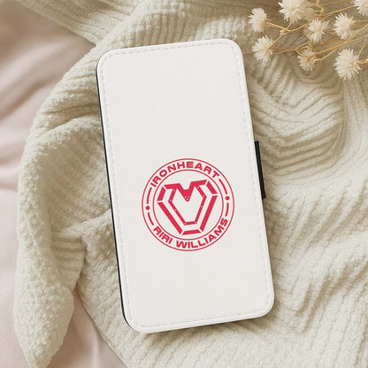 Metal Heart Riri Leather Phone Case