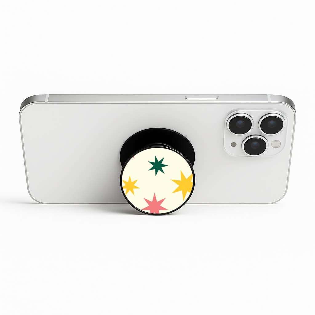 Colourful Christmas Stars Pattern Phone Stand