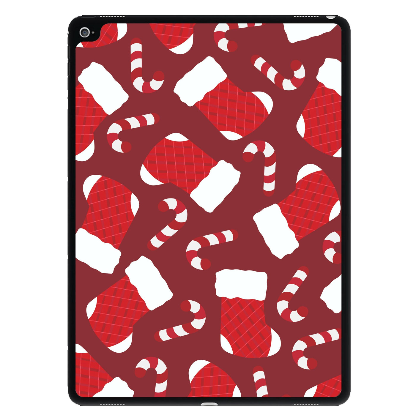 Red Stocking Pattern iPad Case