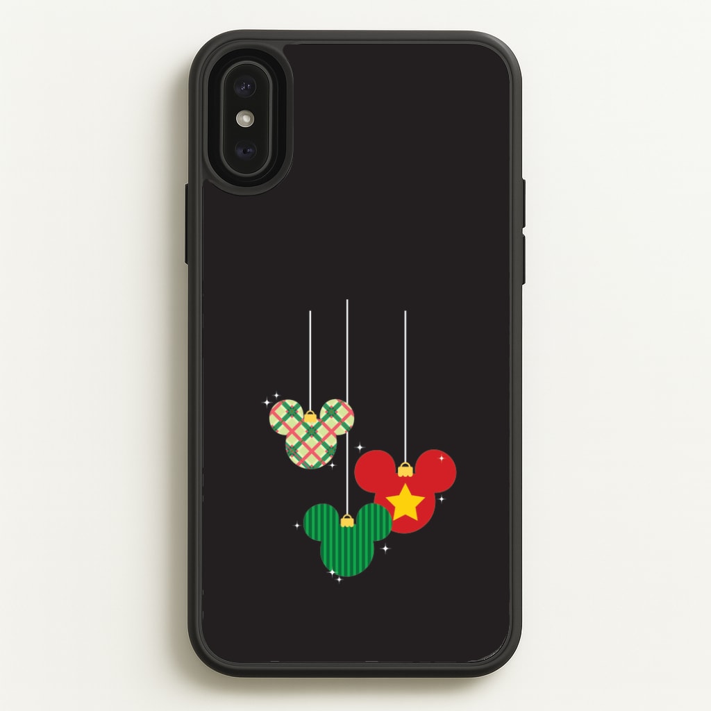 Cartoon Mouse Hanging Baubles iPhone XS Max Case