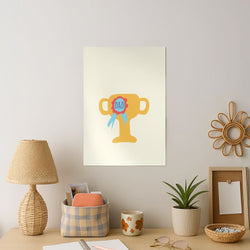 Cartoon Dad Trophy Art Print